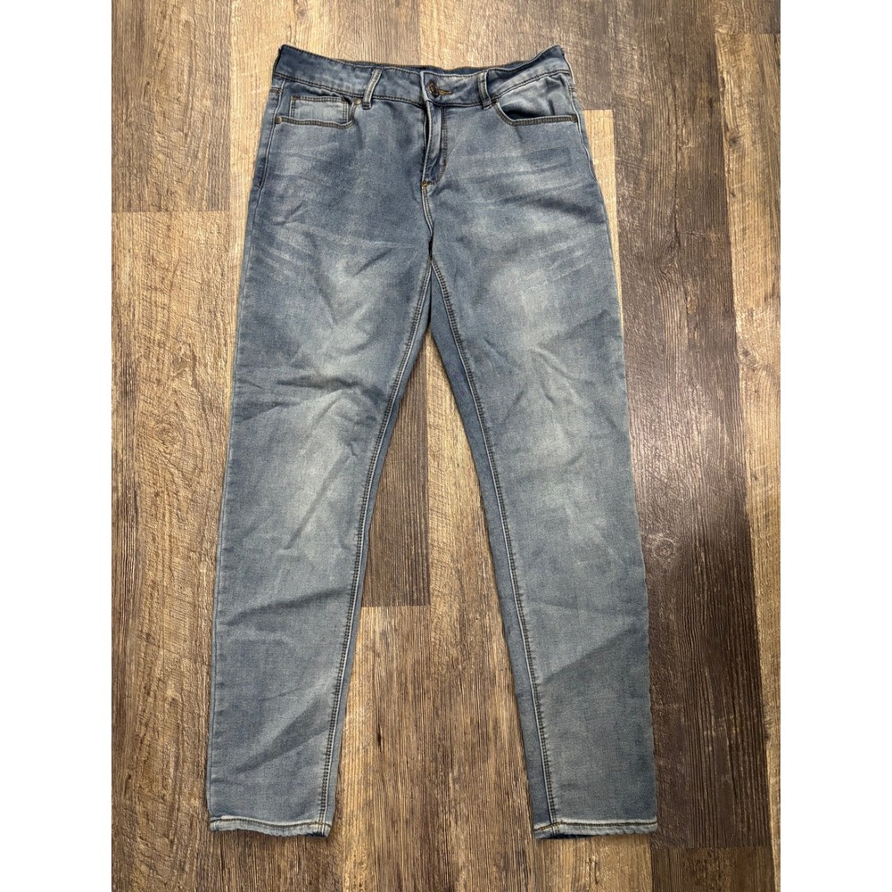 Buffalo David Bitton Mimi Mid-Rise Slim Boyfriend Jeans Blue Denim 30